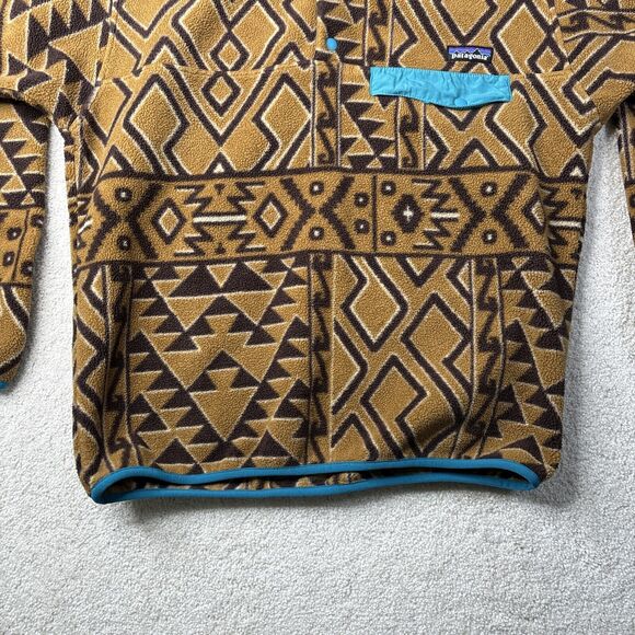 Patagonia Synchilla Snap-T Pullover Men's Size Small Montana Siete Bear Brown - Picture 4 of 16